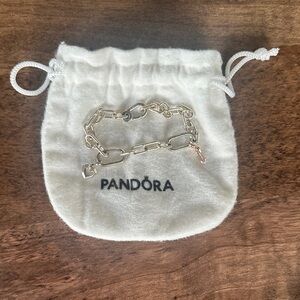 Pandora Silver Link Charm sterling silver 925 stamped Bracelet